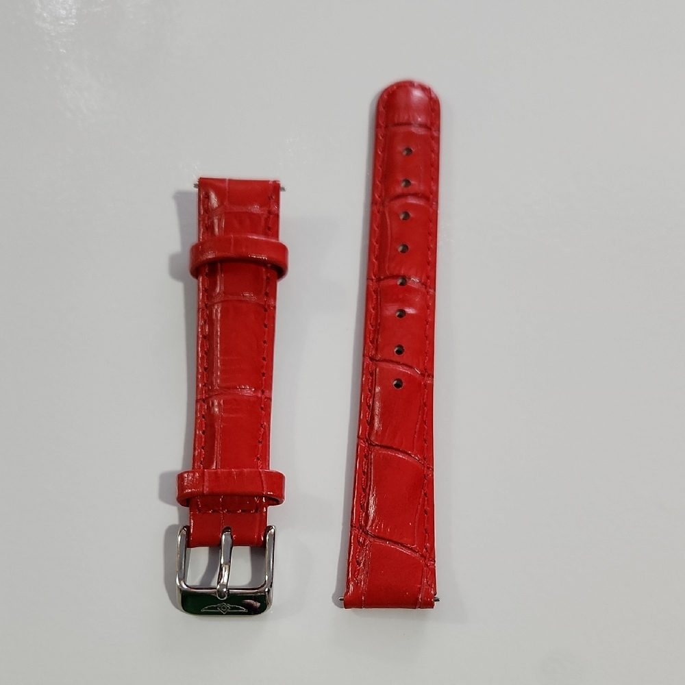 INVICTA Red Genuine Leather Crocodile Pattern Watch Strap